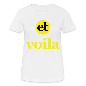 et voila (jaune) - T-shirt respirant Femme - blanc - Devant - AI Model Female 172 dark (172cm)
