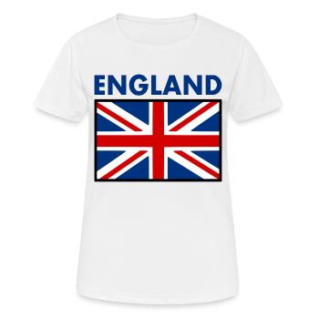 England - Women's Breathable T-Shirt - white - Front - AI Model Female 172 dark (172cm)
