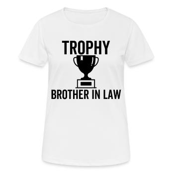 Trophée Beau-frère - T-shirt respirant Femme - blanc - Devant - AI Model Female 172 dark (172cm)