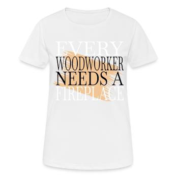 carpenter jokes tshirts carpenter joke woodcutter - Women's Breathable T-Shirt - white - Front - AI Model Female 172 dark (172cm)