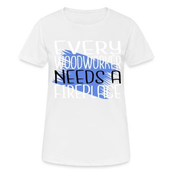 present gift idea lumberman - Women's Breathable T-Shirt - white - Front - AI Model Female 172 dark (172cm)