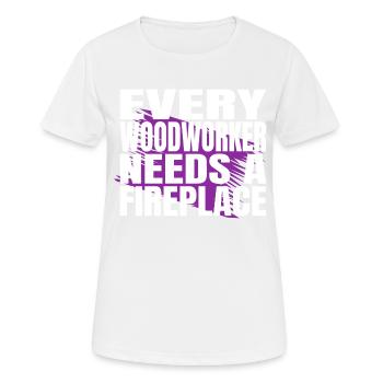 cool logging lumberjackwoodworking carpenter - Women's Breathable T-Shirt - white - Front - AI Model Female 172 dark (172cm)