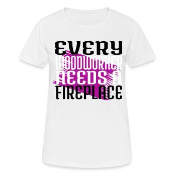 cabinetmaker woodworker arboriculturist cutter - Frauen T-Shirt atmungsaktiv - Weiß - Vorne - AI Model Female 172 dark (172cm)