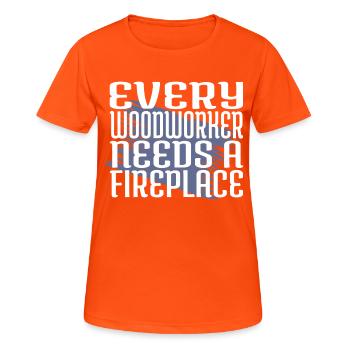 gift idea plumber jokes dad john carpenter - Frauen T-Shirt atmungsaktiv - Neonorange - Vorne - AI Model Female 172 dark (172cm)