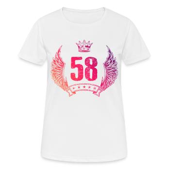 58 Couronne numérique - T-shirt respirant Femme - blanc - Devant - AI Model Female 172 dark (172cm)