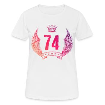 74 Couronne numérique - T-shirt respirant Femme - blanc - Devant - AI Model Female 172 dark (172cm)