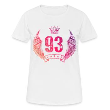 93 Couronne numérique - T-shirt respirant Femme - blanc - Devant - AI Model Female 172 dark (172cm)