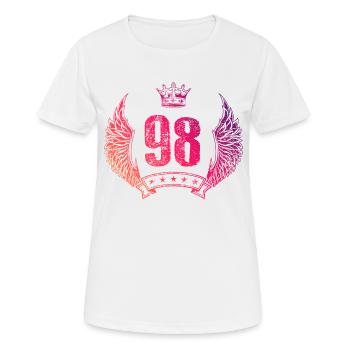 98 Couronne numérique - T-shirt respirant Femme - blanc - Devant - AI Model Female 172 dark (172cm)