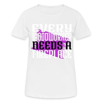 carpenter funny tshirts statement lumber - Frauen T-Shirt atmungsaktiv - Weiß - Vorne - AI Model Female 172 dark (172cm)