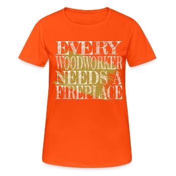 safety helmet john carpenter tshirts - Frauen T-Shirt atmungsaktiv - Neonorange - Vorne - AI Model Female 172 dark (172cm)