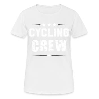 Cycling Crew - Frauen T-Shirt atmungsaktiv - Weiß - Vorne - AI Model Female 172 dark (172cm)