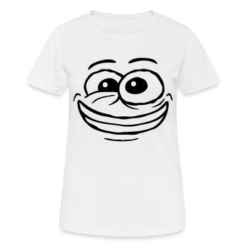 Design crazy comic face - Women's Breathable T-Shirt - white - Front - AI Model Female 172 dark (172cm)