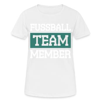 Fussball Team - Frauen T-Shirt atmungsaktiv - Weiß - Vorne - AI Model Female 172 dark (172cm)