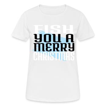 Angling Beach Sea Christmas Present - Women's Breathable T-Shirt - white - Front - AI Model Female 172 dark (172cm)
