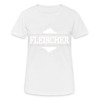Fleischer Beruf - Frauen T-Shirt atmungsaktiv - Weiß - Vorne - AI Model Female 172 dark (172cm)