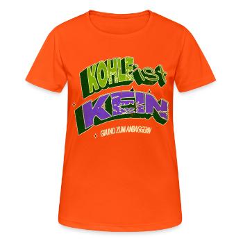bienchen activist apparel umweltbewusst - Frauen T-Shirt atmungsaktiv - Neonorange - Vorne - AI Model Female 172 dark (172cm)
