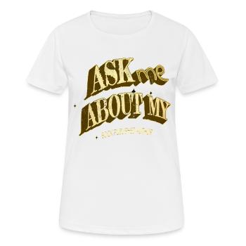 blog présenter amusant blogueur éditeur auteurs - T-shirt respirant Femme - blanc - Devant - AI Model Female 172 dark (172cm)