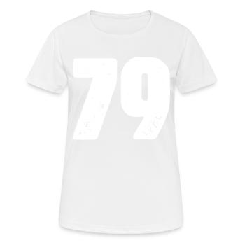79 Number jersey - Women's Breathable T-Shirt - white - Front - AI Model Female 172 dark (172cm)