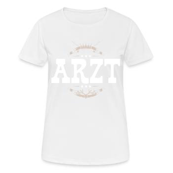 Arzt Beruf - Frauen T-Shirt atmungsaktiv - Weiß - Vorne - AI Model Female 172 dark (172cm)