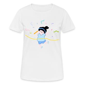 Course à pied - T-shirt respirant Femme - blanc - Devant - AI Model Female 172 dark (172cm)