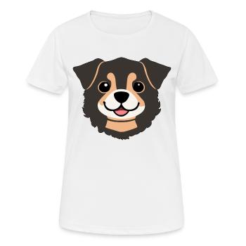 Chien mignon - T-shirt respirant Femme - blanc - Devant - AI Model Female 172 dark (172cm)