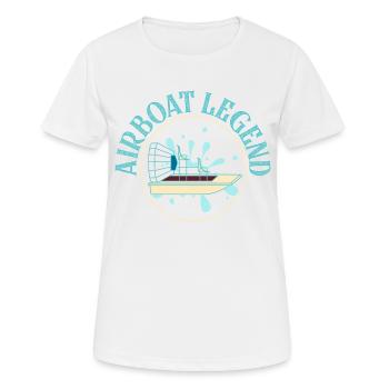 Airboat Legend Hydroplane Air Boat Propeller Swamp - Frauen T-Shirt atmungsaktiv - Weiß - Vorne - AI Model Female 172 dark (172cm)