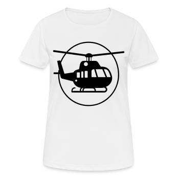 Hubschrauber - Frauen T-Shirt atmungsaktiv - Weiß - Vorne - AI Model Female 172 dark (172cm)