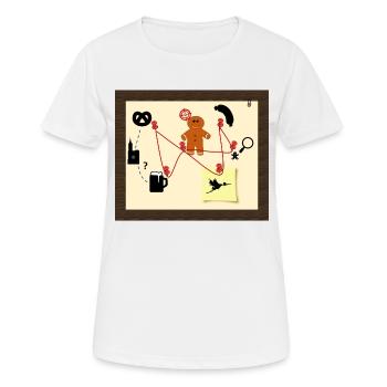 Elsässer Detektiv - Frauen T-Shirt atmungsaktiv - Weiß - Vorne - AI Model Female 172 dark (172cm)