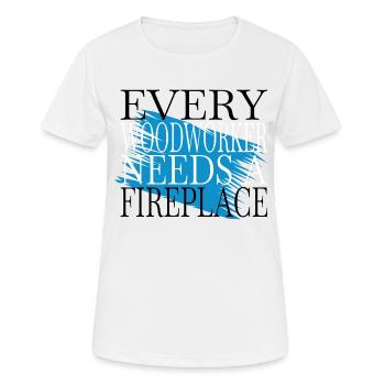 cutter carpenter girl tshirts - Frauen T-Shirt atmungsaktiv - Weiß - Vorne - AI Model Female 172 dark (172cm)
