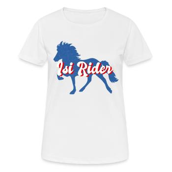 Islandpferd Reiter Pferd Island Tölt Grafik - Frauen T-Shirt atmungsaktiv - Weiß - Vorne - AI Model Female 172 dark (172cm)