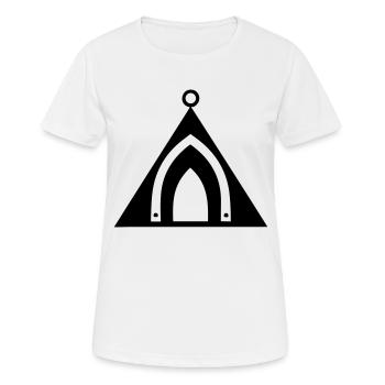 tente de camping - T-shirt respirant Femme - blanc - Devant - AI Model Female 172 dark (172cm)