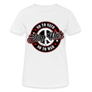 Stop War - Women's Breathable T-Shirt - white - Front - AI Model Female 172 dark (172cm)