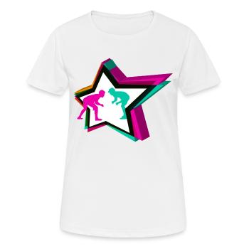 Wrestling Star - Frauen T-Shirt atmungsaktiv - Weiß - Vorne - AI Model Female 172 dark (172cm)
