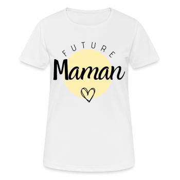 Future maman - T-shirt respirant Femme - blanc - Devant - AI Model Female 172 dark (172cm)