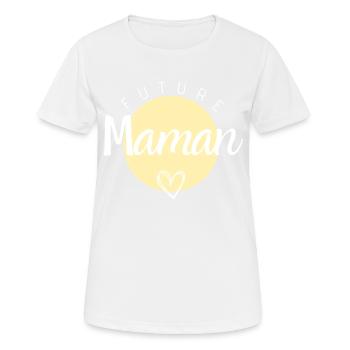 Future maman - T-shirt respirant Femme - blanc - Devant - AI Model Female 172 dark (172cm)