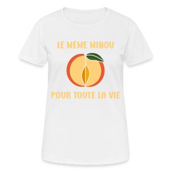 EVG Le Même Minou pour toute la vie - T-shirt respirant Femme - blanc - Devant - AI Model Female 172 dark (172cm)