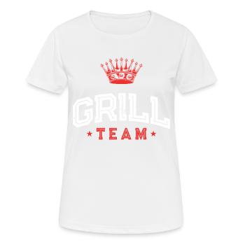 Grill Team - Frauen T-Shirt atmungsaktiv - Weiß - Vorne - AI Model Female 172 dark (172cm)