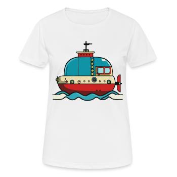 Sous-marin - T-shirt respirant Femme - blanc - Devant - AI Model Female 172 dark (172cm)