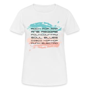 Styles de musique. Design de style abstrait. - T-shirt respirant Femme - blanc - Devant - AI Model Female 172 dark (172cm)