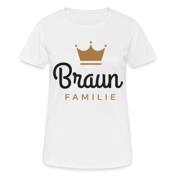 Braun-Familie - Frauen T-Shirt atmungsaktiv - Weiß - Vorne - AI Model Female 172 dark (172cm)