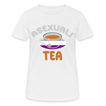 AsexuStyle: Asexuali-tea - Women's Breathable T-Shirt - white - Front - AI Model Female 172 dark (172cm)