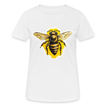 Honigbiene - Frauen T-Shirt atmungsaktiv - Weiß - Vorne - AI Model Female 172 dark (172cm)