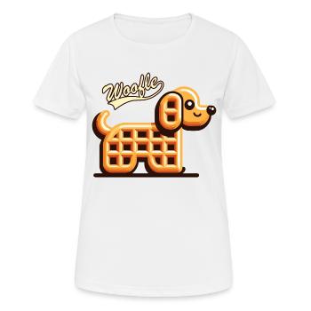 Woofle - T-shirt respirant Femme - blanc - Devant - AI Model Female 172 dark (172cm)