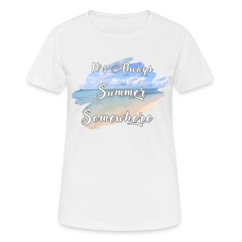 It's Always Summer Somewhere - Women's Breathable T-Shirt - white - Front - AI Model Female 172 dark (172cm)