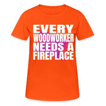 arboriculture cool logging lumberjackwoodworking - Women's Breathable T-Shirt - neon orange - Front - AI Model Female 172 dark (172cm)