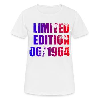 40th Anniversary Limited Edition 06/1984 - Women's Breathable T-Shirt - white - Front - AI Model Female 172 dark (172cm)