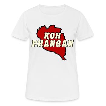 Koh Phangan Insel Karte rot - Frauen T-Shirt atmungsaktiv - Weiß - Vorne - AI Model Female 172 dark (172cm)
