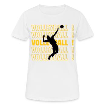 Volleyball Volleyball Volleyball Volleyball - Frauen T-Shirt atmungsaktiv - Weiß - Vorne - AI Model Female 172 dark (172cm)