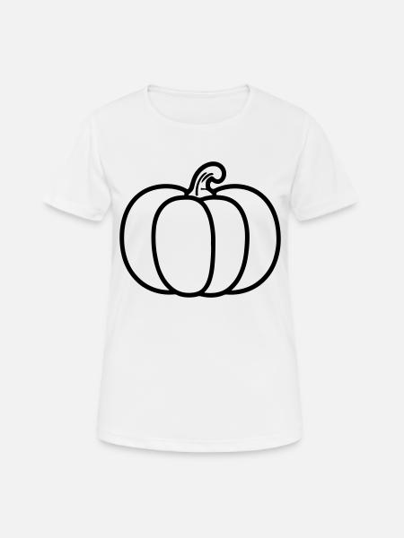 Kürbis - Frauen T-Shirt atmungsaktiv - Weiß