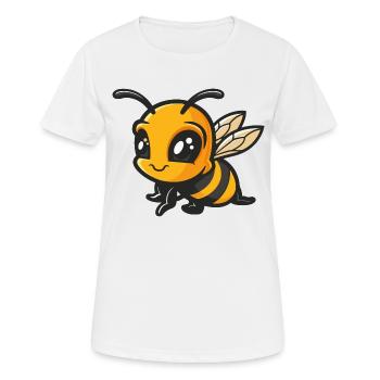 abeille bourdon insecte - T-shirt respirant Femme - blanc - Devant - AI Model Female 172 dark (172cm)